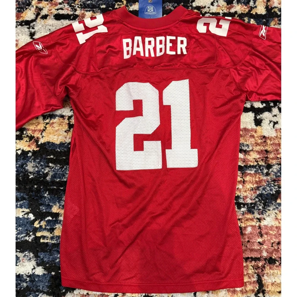 Reebok NFL New York Giants Tiki Barber 21 Jersey Red Vintage Mens Large - Picture 1 of 6